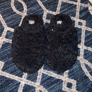 Black Sherpa Clog Slippers